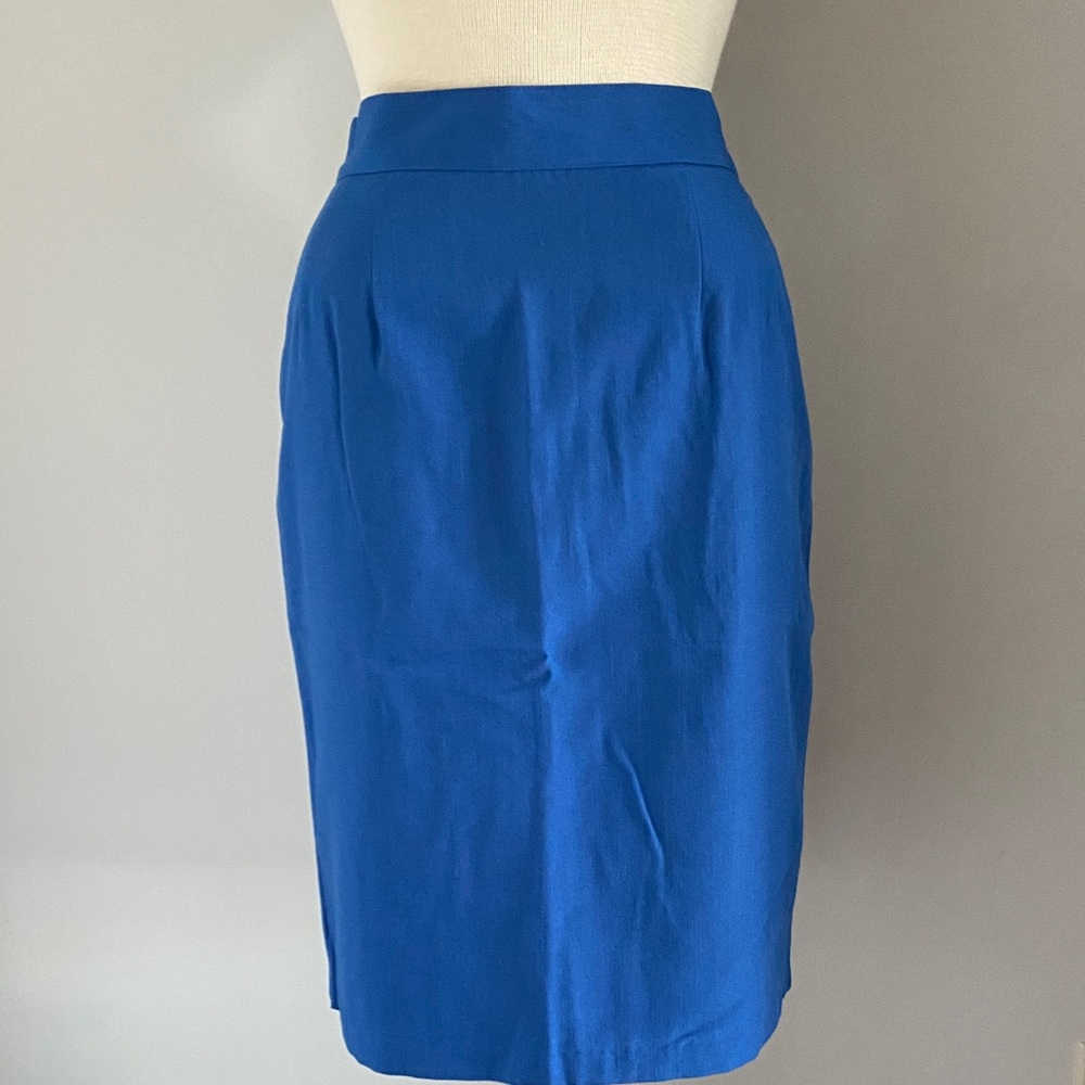 Vintage Petite Sophisticate Size 4 Blue Skirt
